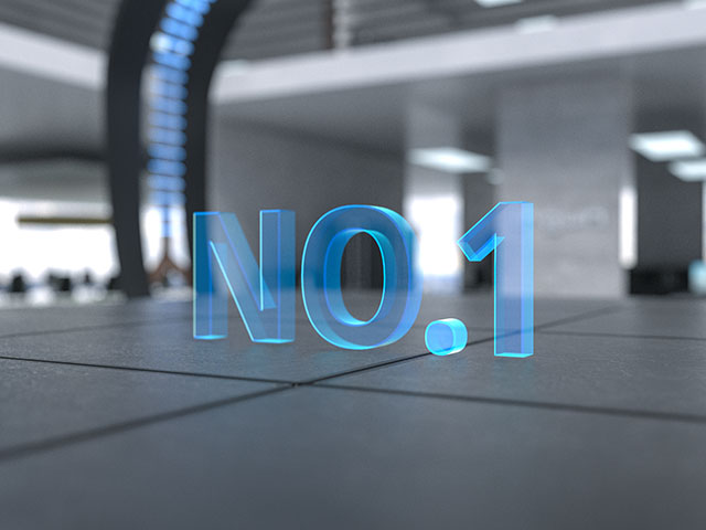 3D Schriftzug "No. 1" in INGUN blau